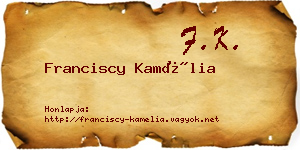 Franciscy Kamélia névjegykártya